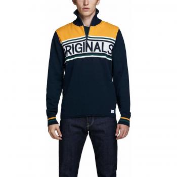 JACK & JONES Men's Brad Pullover Navy in Size Medium