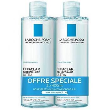 La Roche-Posay Effaclar Eau Micellaire Purifiante Lot de 2 x 400 ml