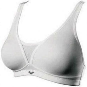 Arena Lusy - Sujetador de deporte para mujer, tamaño 90C, color blanco