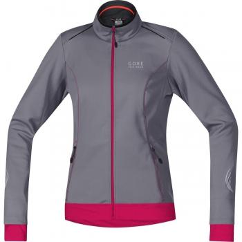 Gore Bike Wear Element Lady Windstopper Soft Shell - Chaqueta para mujer, color gris / rosa, talla 36