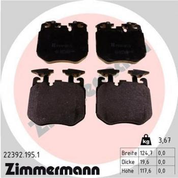 Pastillas de freno ZIMMERMANN 22392.195.1
