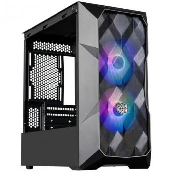 Cooler Master TD300 Mesh Mini Tower Case with ARGB LED and High Airflow, Black
