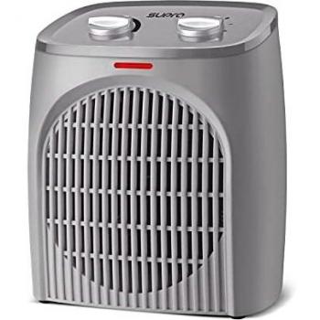 Calefactor de Ventilador Supra Souffleo 2000W Gris - Apto para Baño, IP21, 2 Intensidades de Calor, Termostato