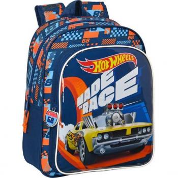Mochila Infantil Adaptable a Carro Hot Wheels Speed Club 27x33x10cm