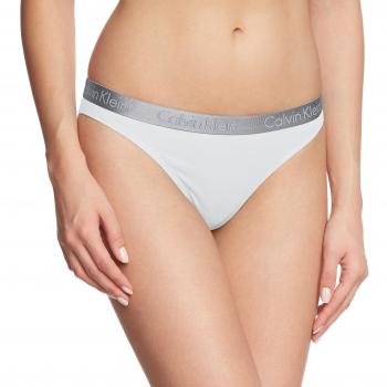Calvin Klein Radiant Cotton-Thong Tanga, Blanco