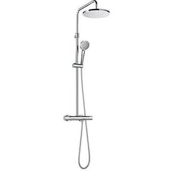 Roca A5A9780C00 Colección Even Round - Columna de ducha termostática, Cromado