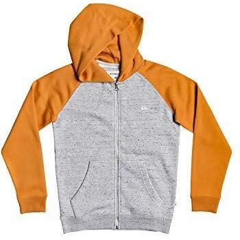 Quiksilver Easy Day - Sudadera con Capucha Y Cremallera para Chicos 8-16 Fleece Top, Niños, Apricot Buff, XS/8