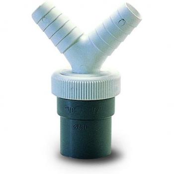 Enlace doble lavadora a pvc de 40 mm Anzapack 855589n