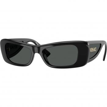 Versace VE4481 Sunglasses col. GB1/87 Donna Pillow Nero, Stylish Sunglasses with Dark Grey Lenses, Black unisex, Size: 54 MM