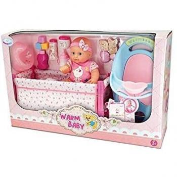 Juguetoon Muñeca Bebé con Cunita