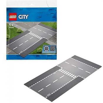 LEGO 60236 City Supplementary Straight and T-junction 2 x Base Plates for all LEGO Building Sets