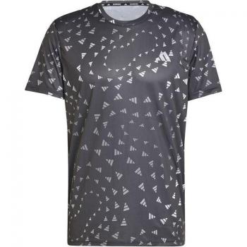 Camiseta de running adidas AEROREADY hombre negra, manga corta, color gris oscuro, talla S