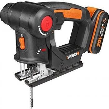 Sierra sable y de calar 2en1 20V Worx | PowerShare | WX550-1 batería 2Ah | Cambio de cuchilla sin herramientas, velocidad variable
