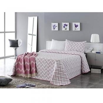 VIALMAN Colcha, 50% Algodón/50% Poliéster, Rosa, 180 Cm