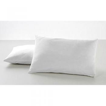 ESTELIA - Funda de Almohada satén de 300 Hilos - 50x80 cm - Set de 2 Unidades - 100% algodón - 300 Hilos