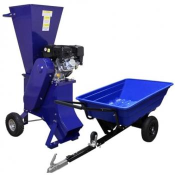 Remolque Volcador para ATV y Trituradora de Madera de 15HP
