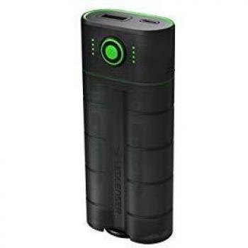 Powerbank Flex 7 - Cargador portátil con 2 baterías extraíbles Li-Ion 18650 de 6800 mAh, resistente al agua y polvo (IP65)