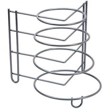 Soporte para 4 sartenes acero plastificado gris