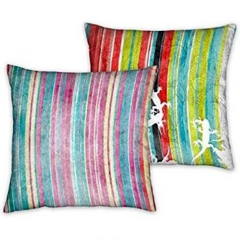 Stilia Fundas Estampadas para Cojín Cuadrado y Rectangular, Modelo Slora, 50 x 50 cm, Multicolor