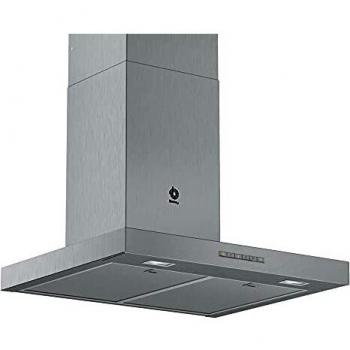 Balay 3BC067EX - Campana decorativa de pared box, 60 cm, posibilidad de recirculación, color Acero Inoxidable