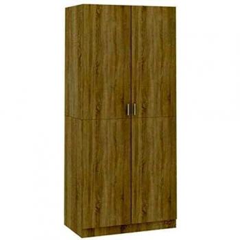 vidaXL Wardrobe Sonoma Oak 90x52x200 cm Engineered Wood