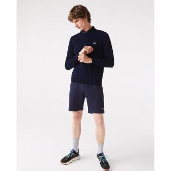Lacoste Men's Organic Cotton Crewneck Sweater - Navy Blue - Size 3XL