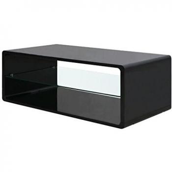 vidaXL VidaXL Mesa de centro alto brillo negra