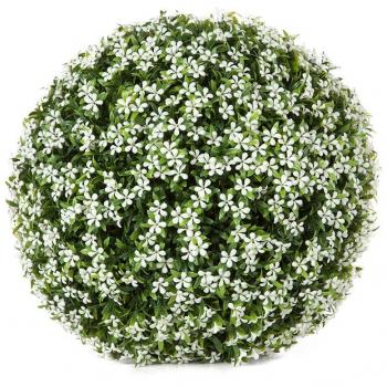 Esfera Decorativa Jazmin, Verde y Blanco, 38 cm altura, Catral 72050021