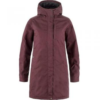 Fjällräven Women's Kiruna Padded Winter Parka in Dark Red, Size Small
