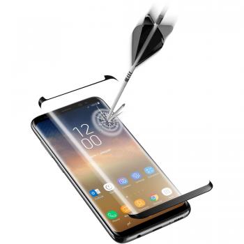 Caja de vidrio templado curvo Cellularline Second Glass para Galaxy S9+ - 3 piezas, ultra delgada y resistente