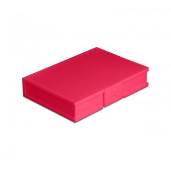 Caja de protección roja para HDD/SSD de 3.5'' con accesorios