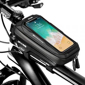 Bolsa de Bicicleta Bolsa Cuadro Bicicleta Impermeable con Pantalla Táctil Bolsa Bicicleta Manillar Bolsa Bicicleta Telefono per iPhone 11/XS/X/XR/Samsung S9 Plus/S8 Plus/Huwawei de 7 Pulgadas