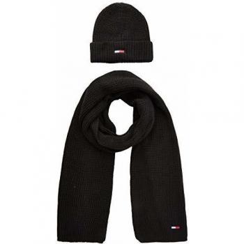 Tommy Hilfiger Tjm Basic Rib Scarf & Beanie Gp conjunto bufanda, gorro y guantes,