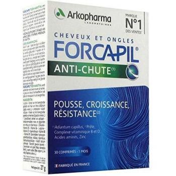 Arkopharma Forcapil Anticaída 30 Comprimidos, Ayuda a Reducir Caída del Cabello, Crecimiento, Resistencia y Anclaje, Alta Concentración en Biotina, Complemento Alimenticio