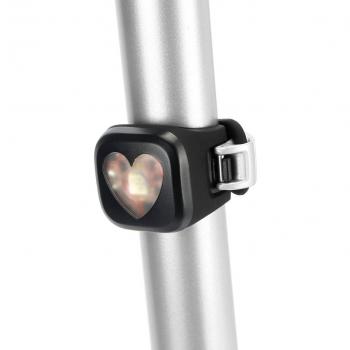 Knog - Luz LED roja para Bicicleta, diseño de corazón Negro Negro