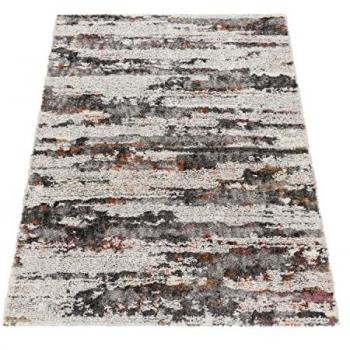 Alfombra Moderna Pelo Largo Abstracta 3D Vintage Multicolor 140x200 cm