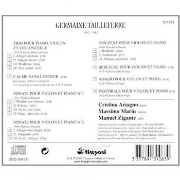 Tailleferre:Piano Trio