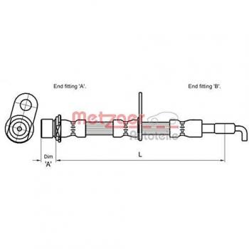 Metzger 4110009 Tubo flexible de frenos