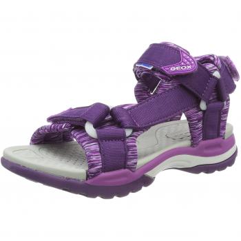 Geox J Borealis a, Sandalias con Punta Abierta para Niñas, Morado