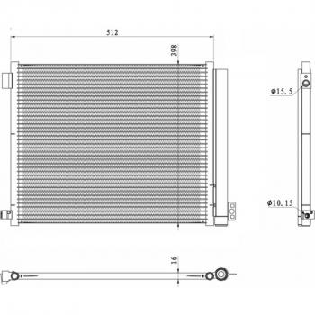 Condensador de aire acondicionado EASY FIT NRF 350469