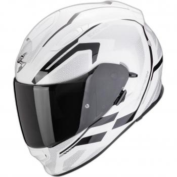 Casco Integral de Moto Scorpion Exo-491 Kripta Negro Blanco XL