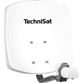 Antena Satelital TechniSat DIGIDISH 33 con LNB Twin - Completo, Color Blanco