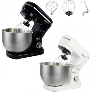 Batidora Planetaria DGBAVARIA 5L con Accesorios de Acero Inoxidable, 6 Velocidades y 1200W - Color Blanco