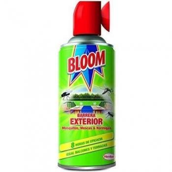 Bloom Exteriores Aerosol 400ml, aerosol eficaz contra moscas, mosquitos y hormigas, acción inmediata, 100% eficacia