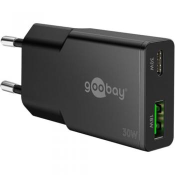 Cargador rápido dual USB-C PD GaN Slim 30 W