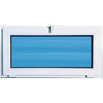 Ventana PVC Eco-blu 1000 mm x 500 mm Blanca, tipo Vasistas con Cristal Transparente