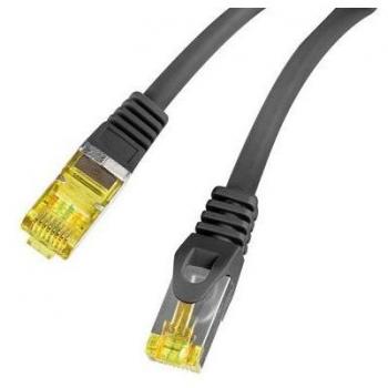 Cable de Red Lanberg Cat6a S/FTP 0,5m Negro