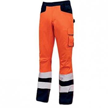 Pantalones de seguridad de alta visibilidad U-Power Beacon - XL - Naranja, características: alta visibilidad, talla XL, color naranja flúor