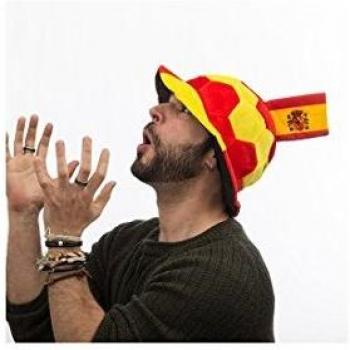 Genérico - Gorro con balón y bandera de españa