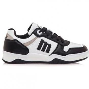 Zapatillas Deportivas Bajas para Niños Mustang Pope Negras con Cierre de Cordones y Puntera Redonda